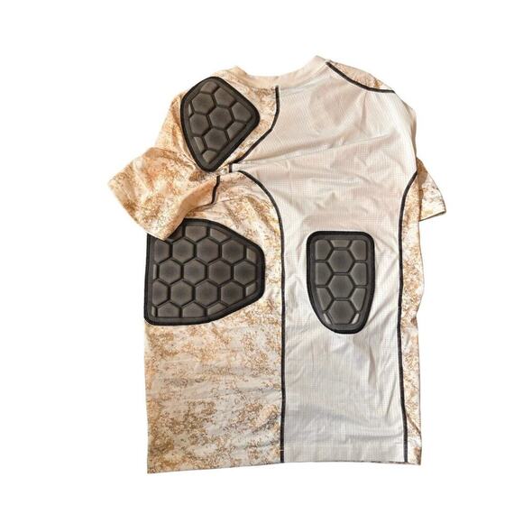 Adidas Techfit Padded Compression Shirt Mens Large White Camo Football - Picture 3 of 3